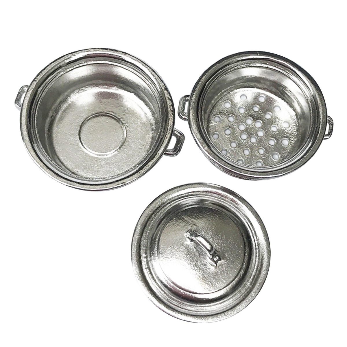 1/12 Doll House Miniature Steamer Simulation 3-Layers Steamer Pot for Mini Decoration Dollhouse Accessories