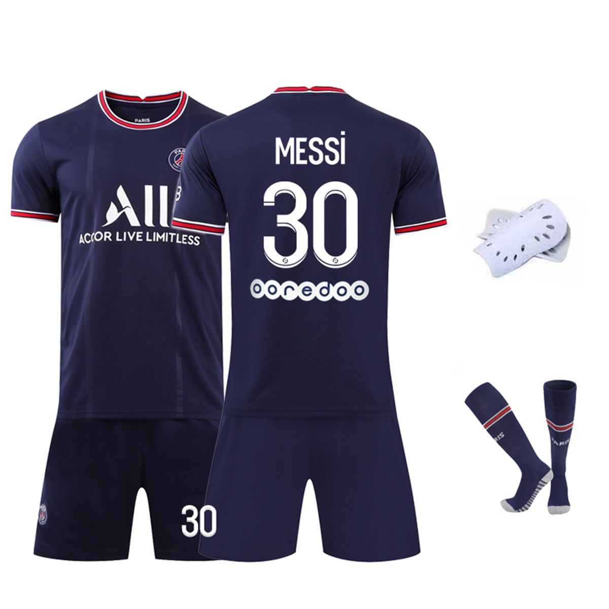 Messi Jersey, PSG Men's Football T-shirt Set, Navy Blue