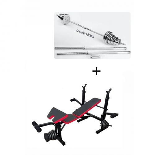 BENCH PRESS WITH 25KG BARBELL.