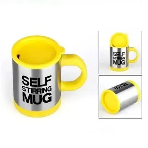 Self Stirring Mug Auto Mixing Coffee Cup - 400ml - Yellow