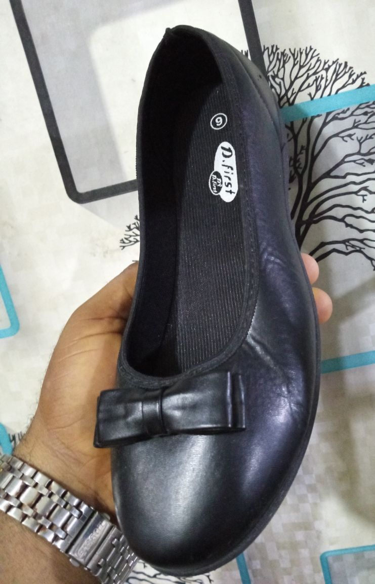 New Look Ladies Flat Women Work Shoe- Black