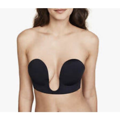Invisible Silicone Adhesive Push Up Bra - Black