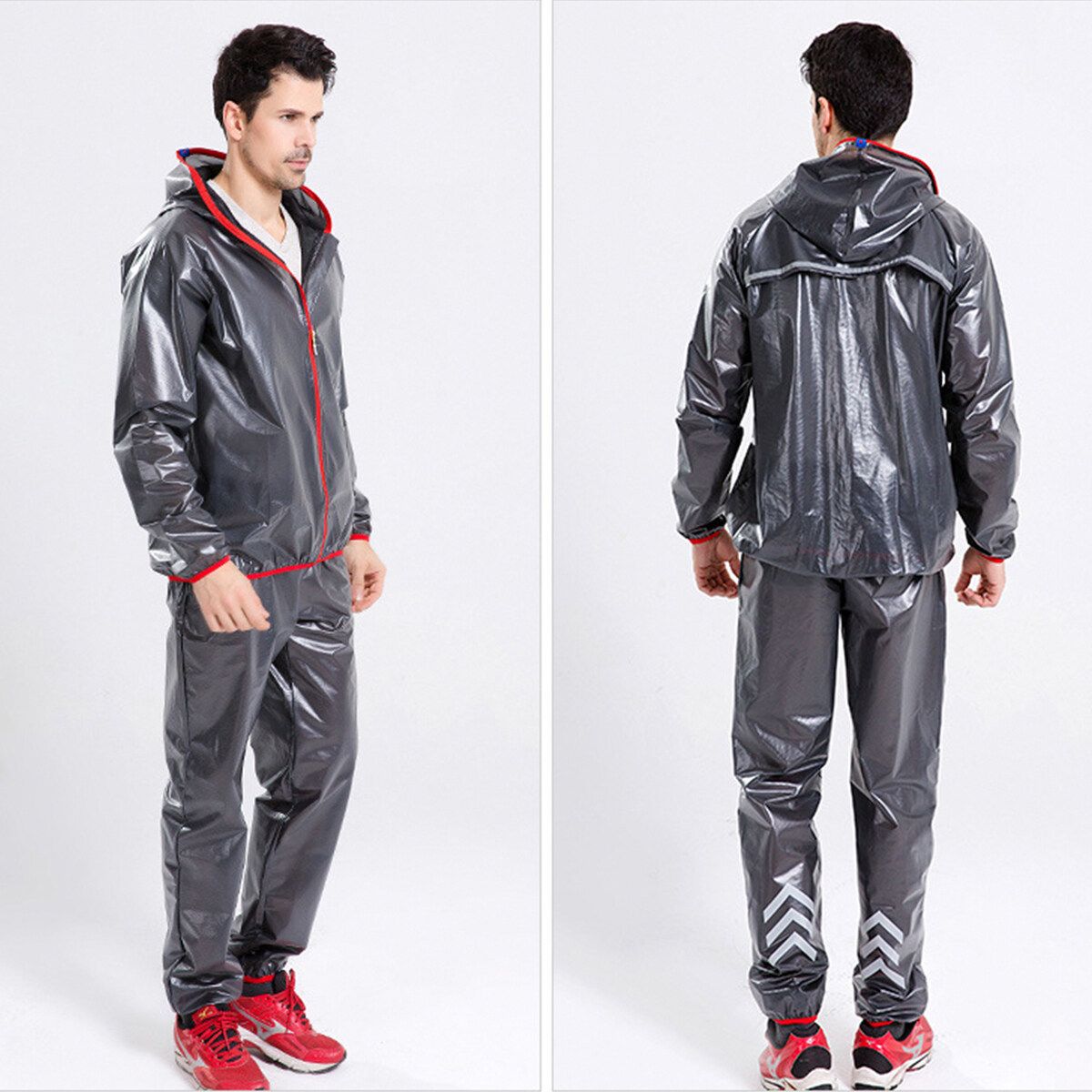 Outdoor Riding Suit Split Raincoat Reflective Strip Cycling Raincoat Rain Pants M