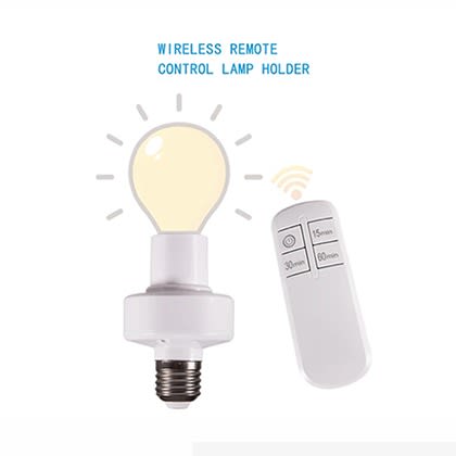 Wireless Lamp Holder With Remote Control And Smart Timer