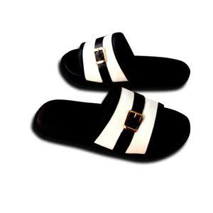 Quality Mens Palm Slippers Black