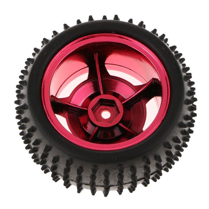 Small Smart Car Model  Rubber Tire Wheel 85x38mm   Red Red