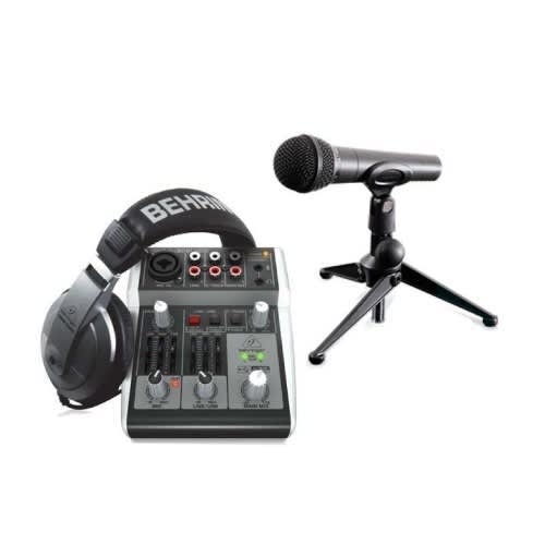 Podcastudio 2 Usb Podcasting Bundle With Usb Mixer + Microphone & Headphones