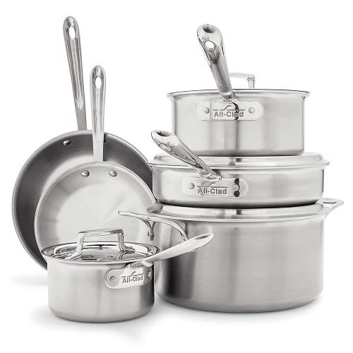 All-clad Copper Core Stainless Cookware Set - 10-piece
