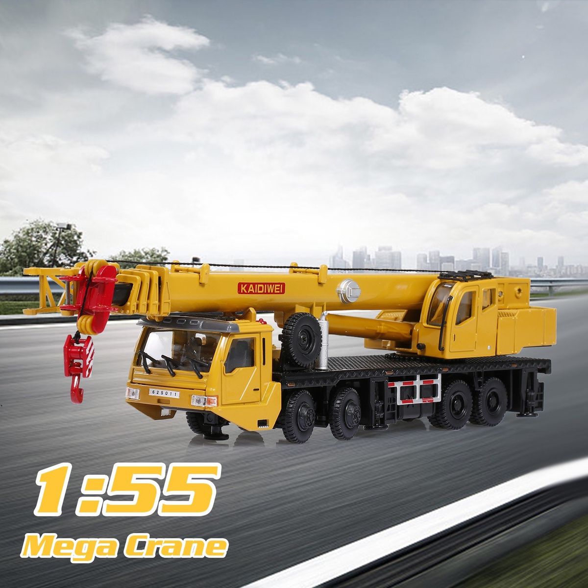 1:55 Mega Crane Lifter Alloy Diecast Model With Steering