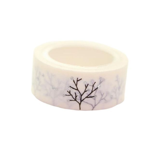 Reative Flashing Gold Leaf Festival De Orative Pra Ti Al  Ing Washi Tape-silver Branch D