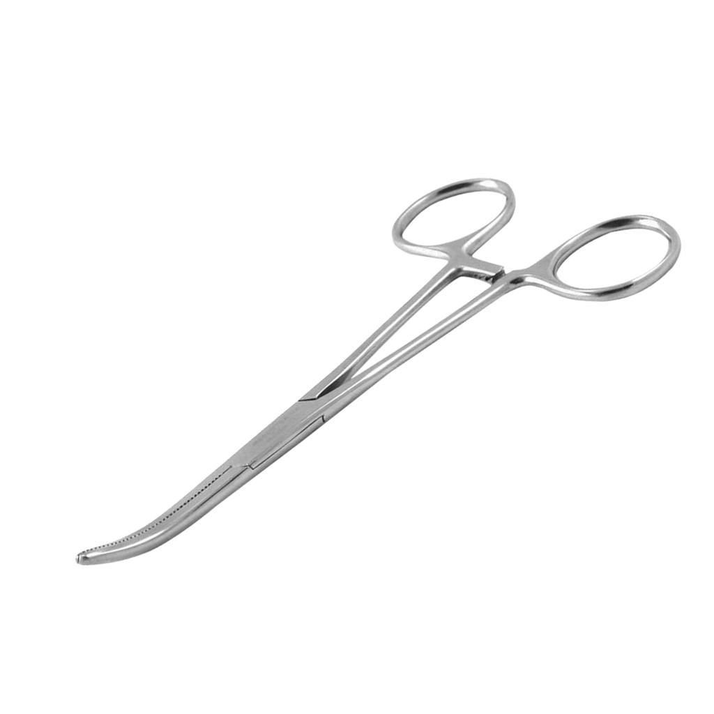 1pc Metal Hemostat Forceps  Dental Curved/Straight Clamps Tool