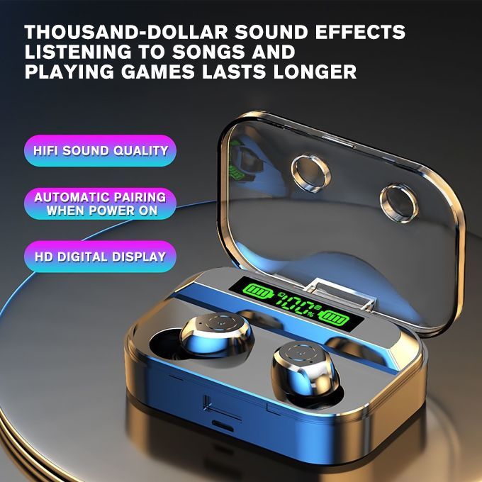 Wireless Bluetooth Earphone LED TWS Headset Earpod Headphone