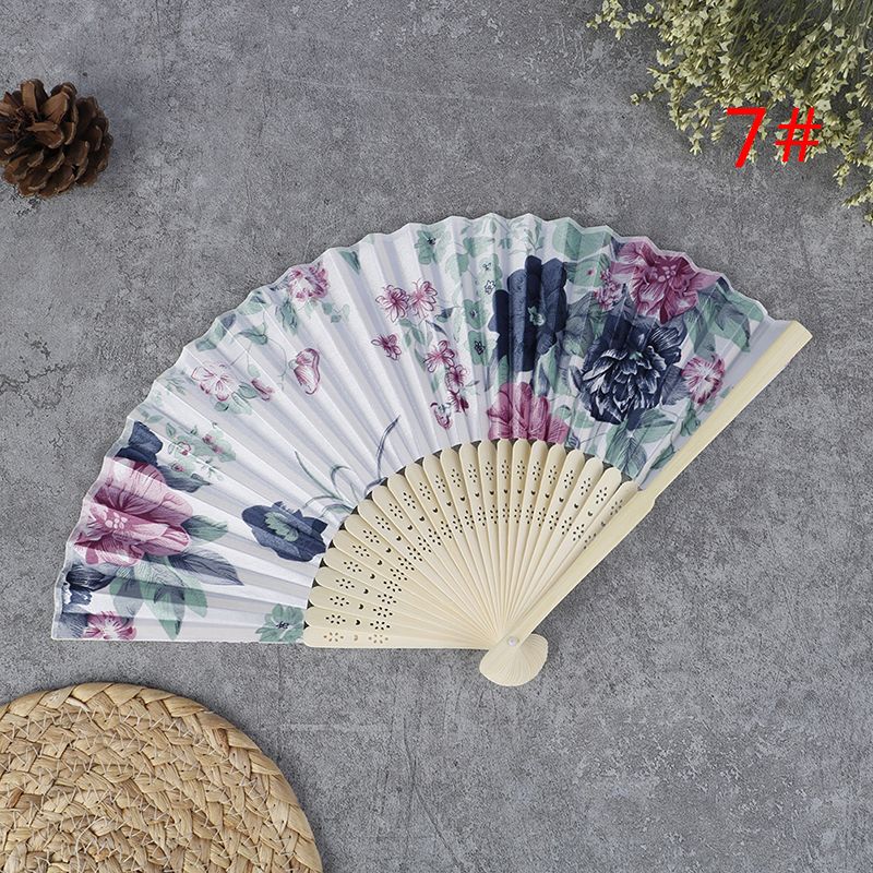 Style Gifts Silk Folding Fan Wedding Bamboo Japanese Art Chinese Fan Fan