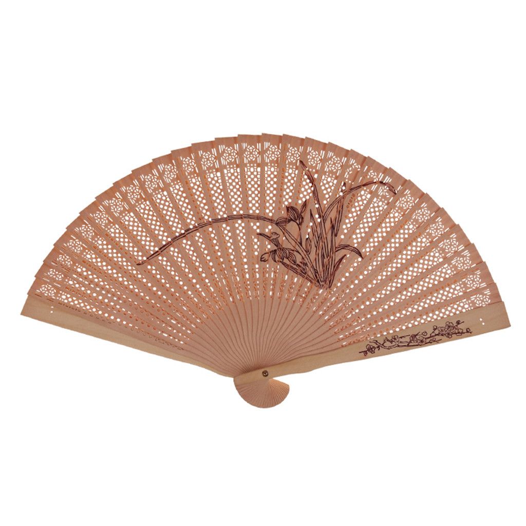 Bamboo G613 Fan Hollow Dance Folding Flower Fan Retro Party Held Wedding Chinese Style Folding 1PC Decoration 58x38cm Hand Home