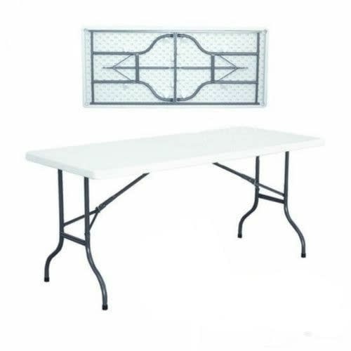 Plastic Foldable Table - 6ft - 6 - 8 Seater - White