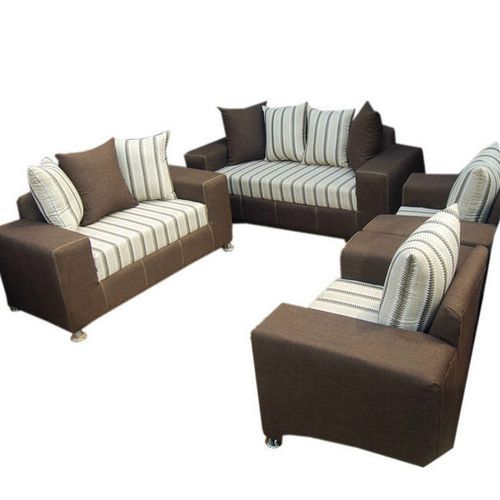 PAWA FURNITURE Exotic Brown And Cream Striped 7 Seater Sofa.(Delivery To Only Lagos).