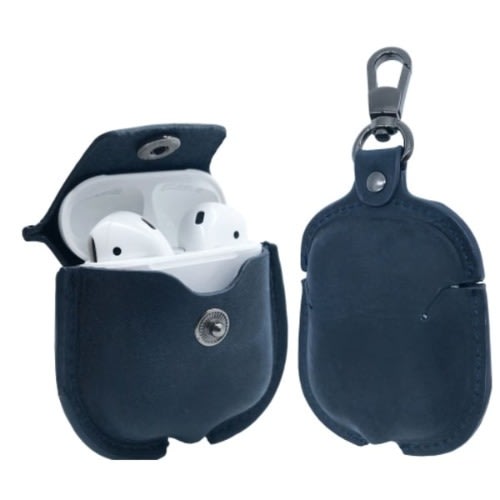 Leather Pouch For Airpods Pro - Blue