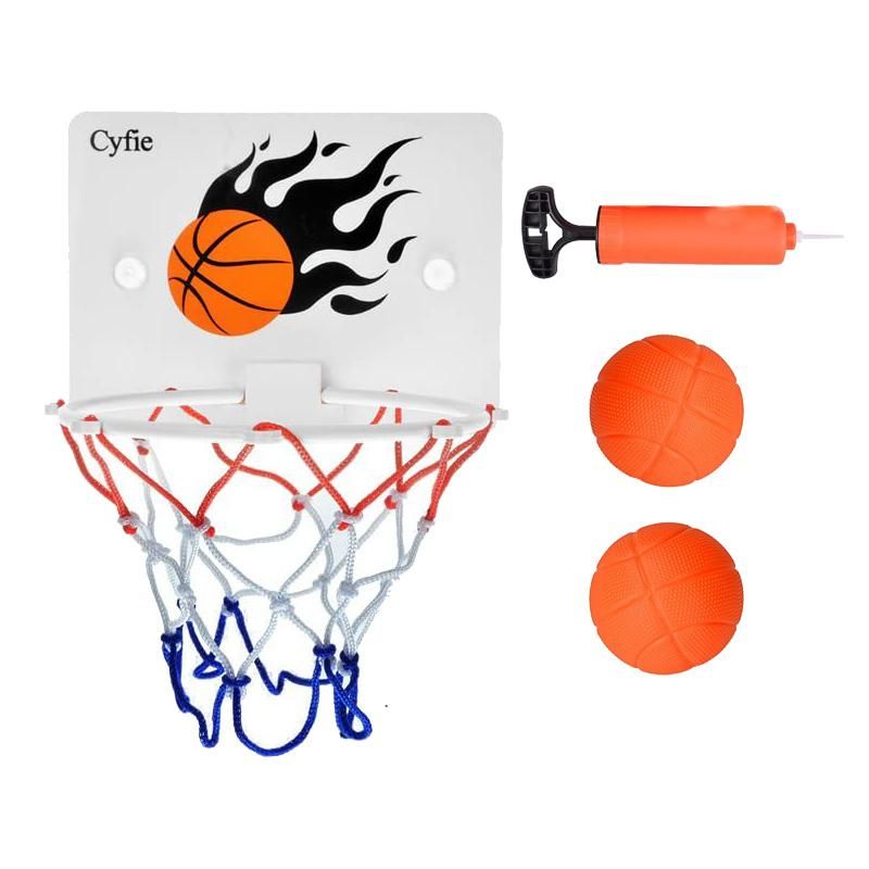 Suction Cup Basketball Hoop Toy Office Desk Game Bathroom Toilet Slam Dunk Gadget with  and 2 Balls for Toddler Kid Boy Girl