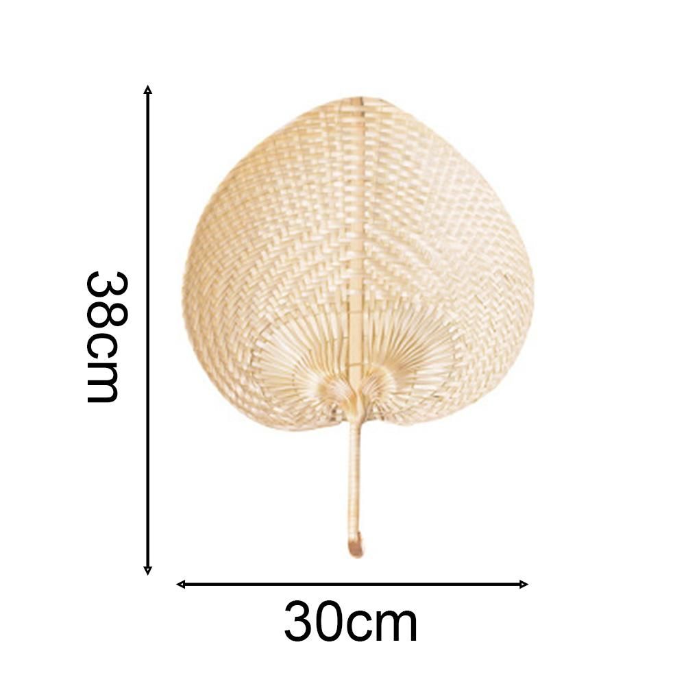 Woven Fan Cooling Summer DIY Woven Fan Tools Pcs Fans Shaped Pure Bamboo For Cooling Pure Handmade Heart DIY Artificial Party 1