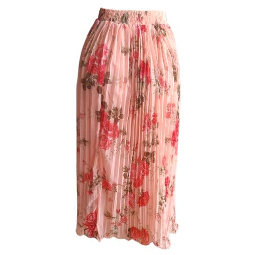 Floral Maxi Skirt - Peach