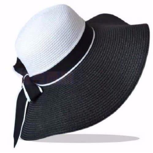 Ladies Sun And Beach Brim Straw Hat
