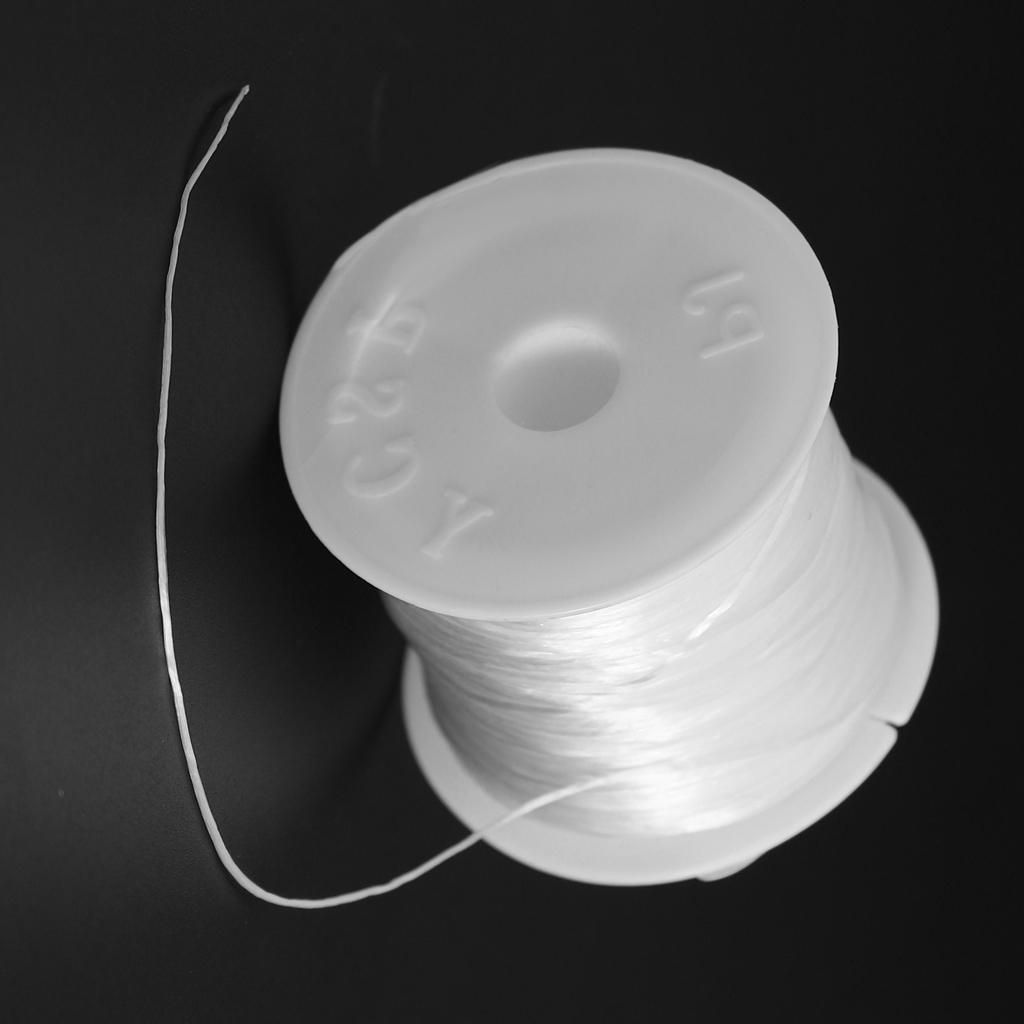 Elastic String Cord Thread Beading String For Making Bracelet White
