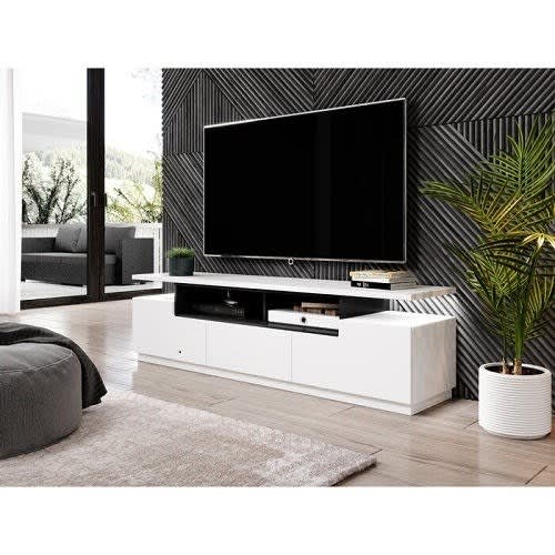 Tv Stand For Tvs Up To 78" - White/black