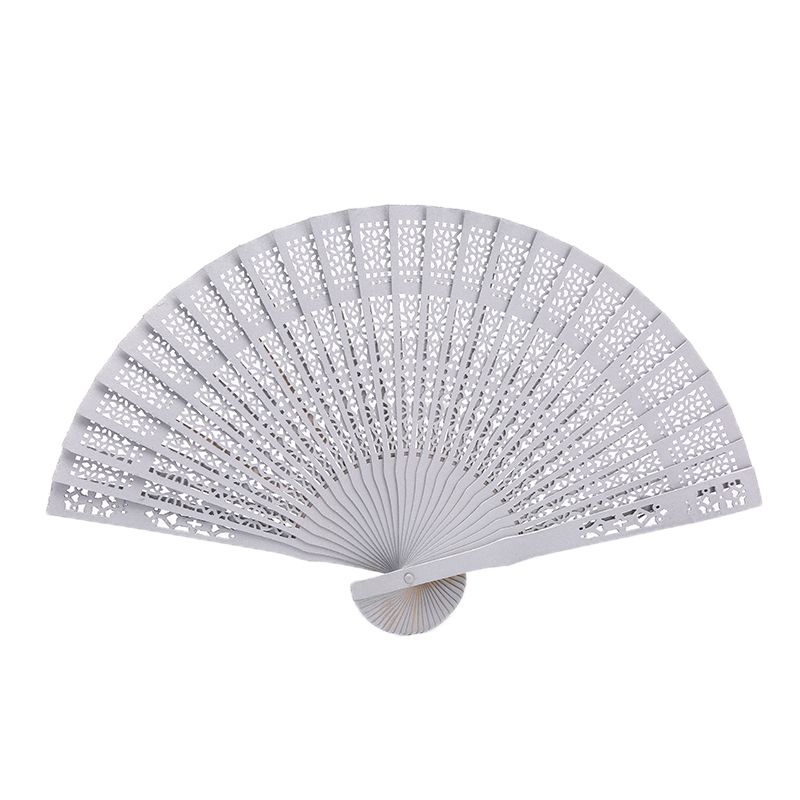 Hand Wooden Fragrant 1PCS Bamboo Chinese Style Wedding Party Carved Folding Fan