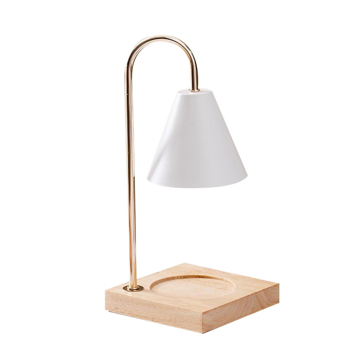 Aromatherapy Wax Melting Lamp Knob Switch Bedroom Bedside Wooden Night Light Smoke-free Fragrance Atmosphere Table Lamp