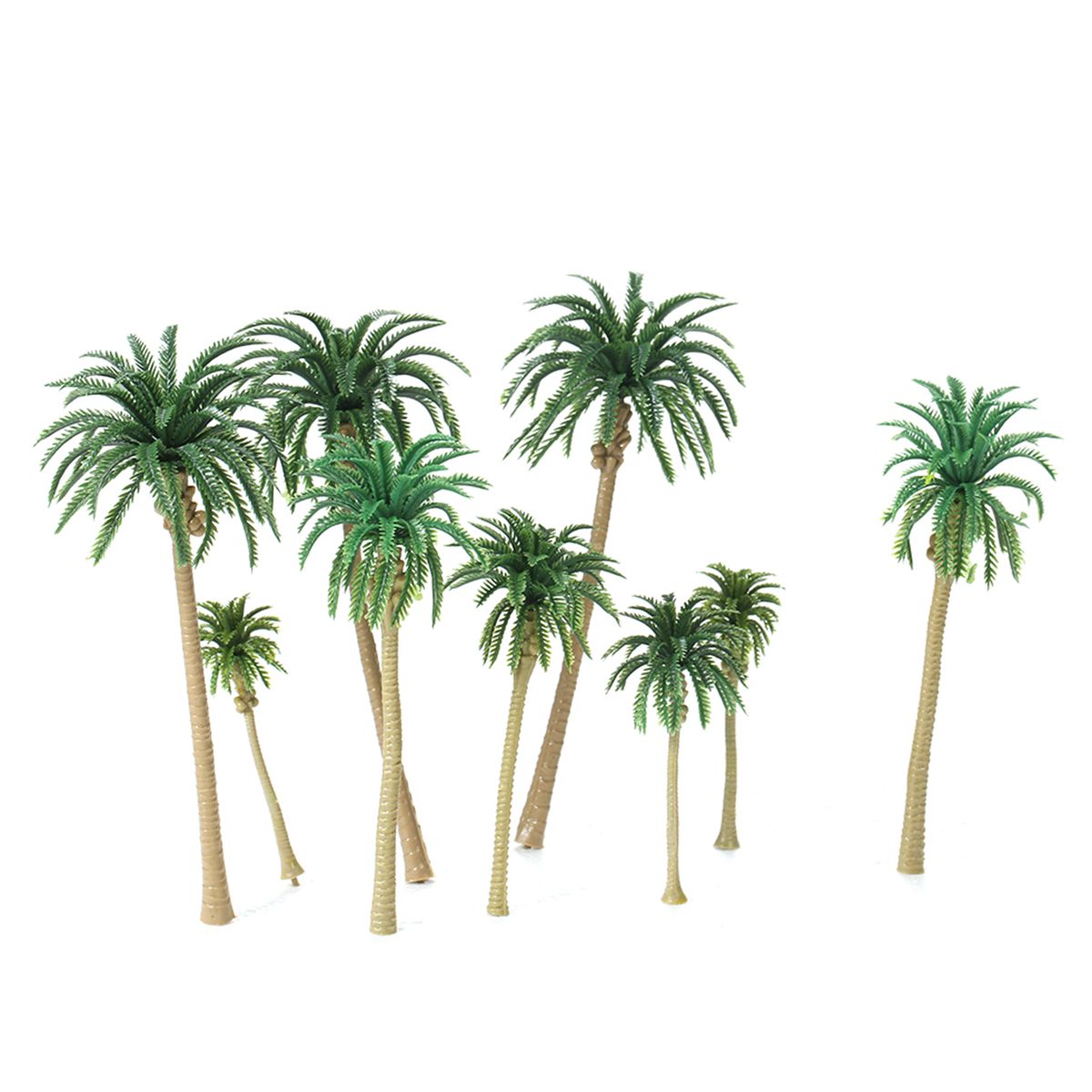 15pcs Miniature Scenery Layout Model Plastic Tree Palm Trees