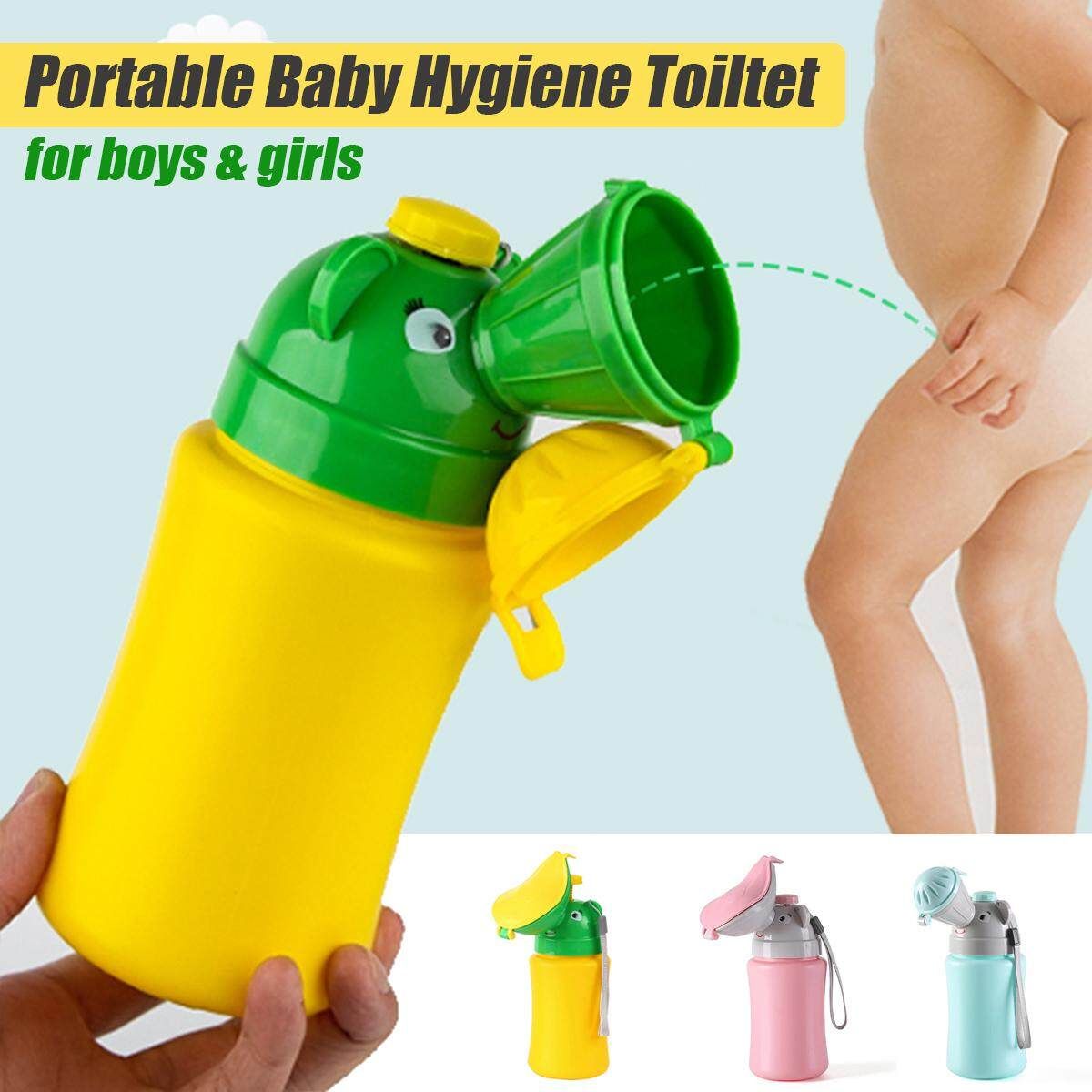 Portable Baby Hygiene Toilet Urinal Boys Girls Pot Outdoor Car Travel Anti-leakage Kids Potty Pink