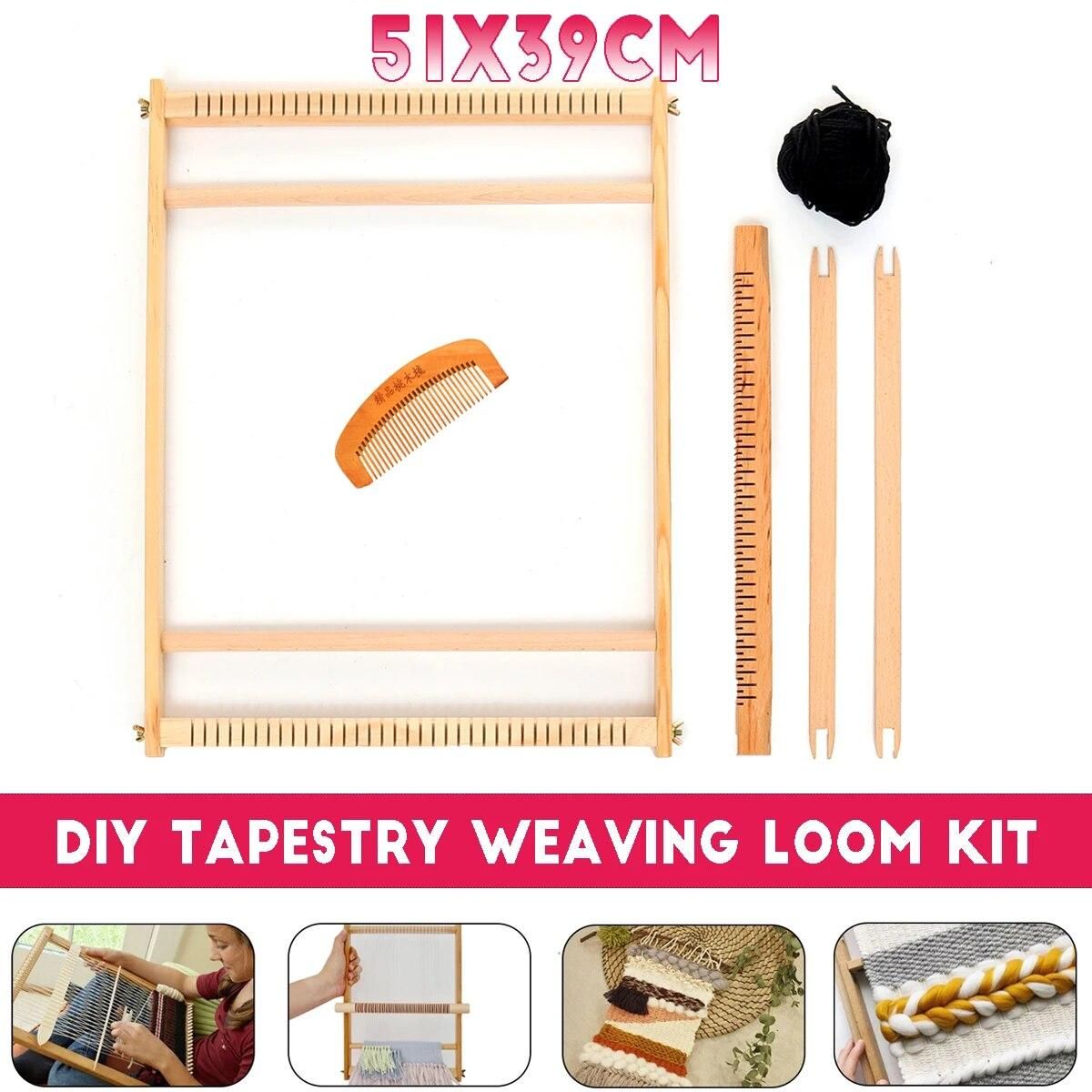 Multifunctional DIY Wooden  Weaving Loom Hand Knitting Toys Sewing Accessories Embroidery Woven Set