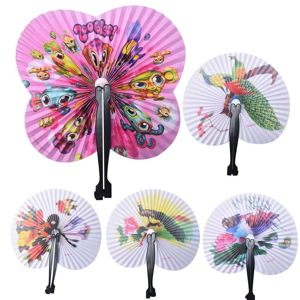 Gift Hand Fan Fancy Decor Paper Pattern Oriental Wedding Home 1pc Random Floral Chinese Fans Folding Party Favors