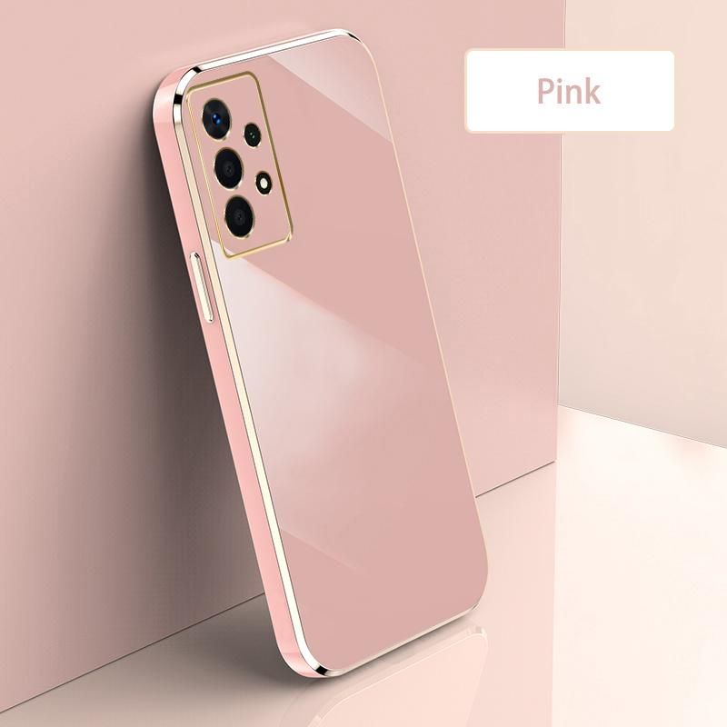 Ultra Thin Plating Phone Case for Samsung Galaxy A33 5G Lens Protection soft Phone Back Cover-Pink