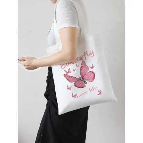 Ladies White Tote Bags