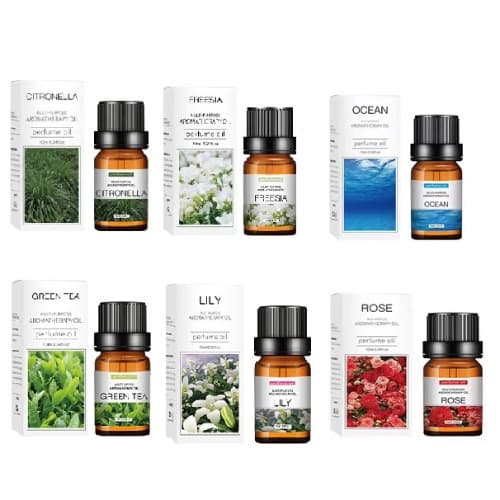 Plant Scented Diffuser Massage Aromatherapy Oil - 10ml x 6 Pcs