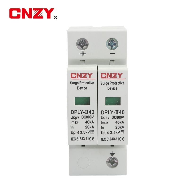 Protective 500V DC 1000V Surge SPD 2P 20~40KA 800V