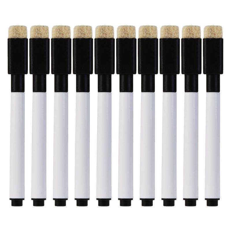 10 Pcs Whiteboard Pen Erasable Marker Office Schoo
