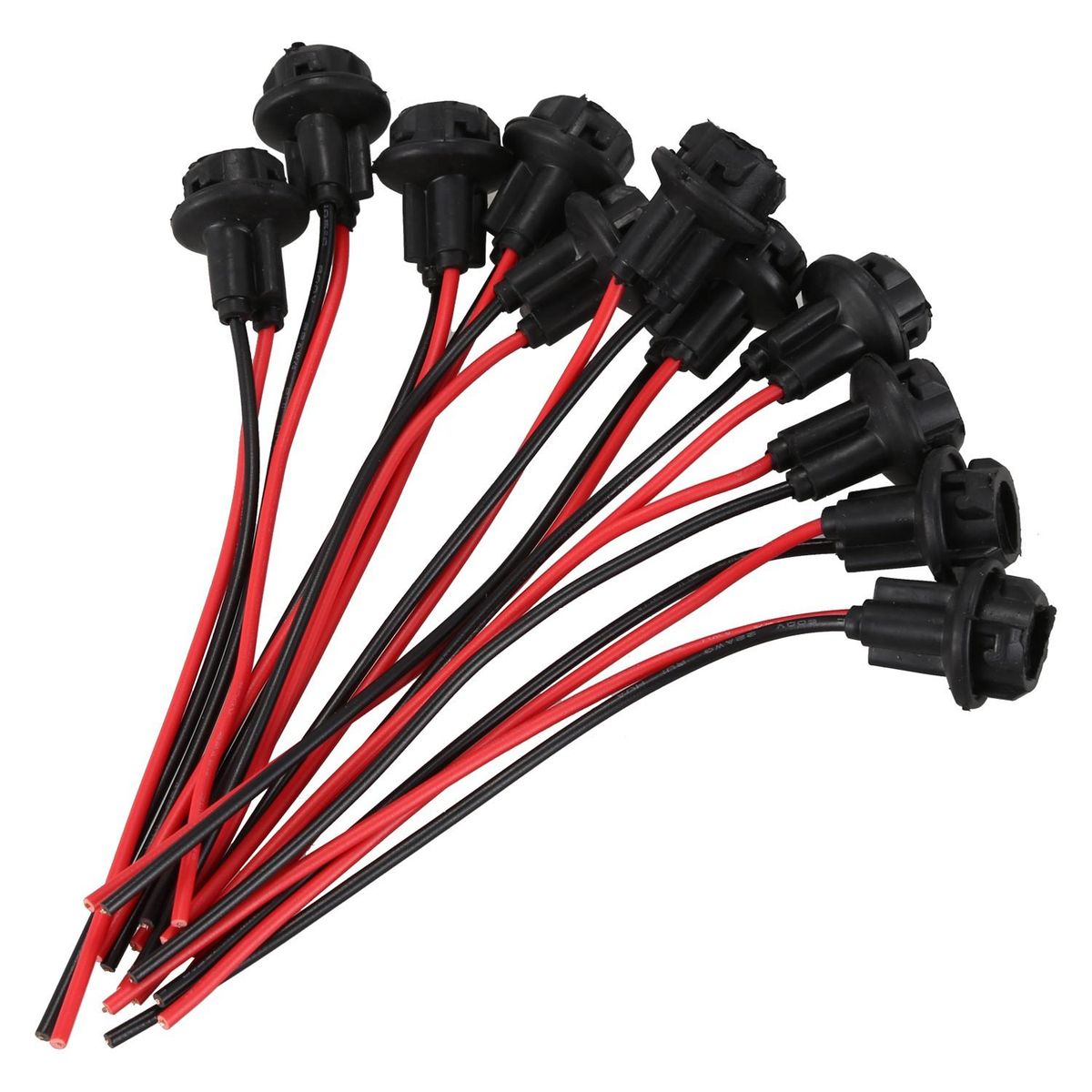 10x T10 W5W 168 194 Lamp holder Socket glass base lamp Socket DIY Black