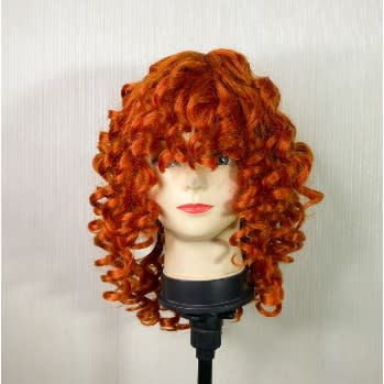 Double Drawn 14" Curly Fringe Wig - Orange