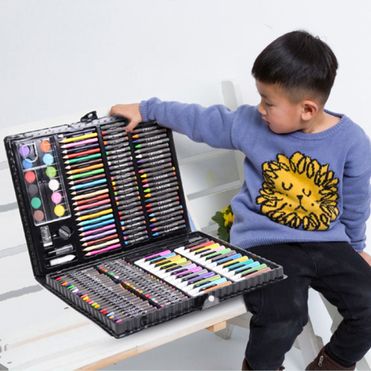 Besegad 168PCS Painting Drawing Art Artist Set Kit For Kids Children Boys Girls Student Christmas Birthday Holiday Festival Gift