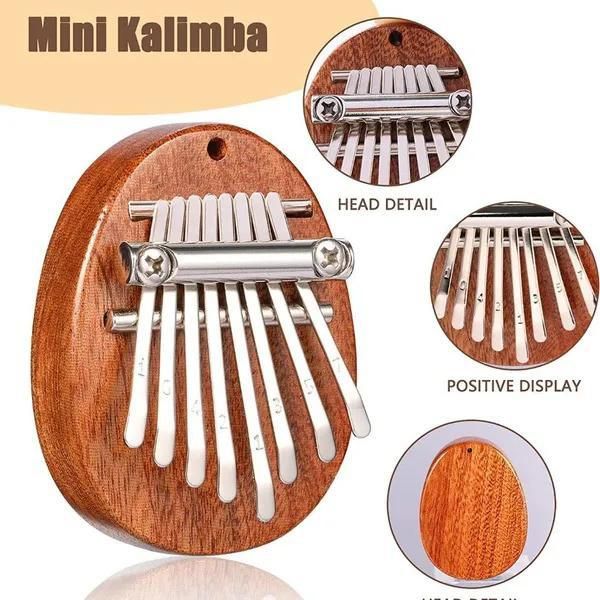1PC 8 Key Mini Finger Thumb Piano Oval