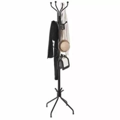 Coat And Bag Hangers - 12 Hooks Hanger - Black