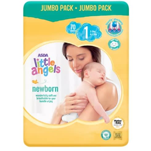 Little Angels Newborn Jumbo Nappies - 70 Diapers