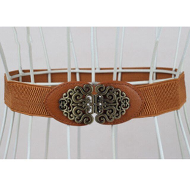 Leather Belt Alloy Elastic Lady Belts
