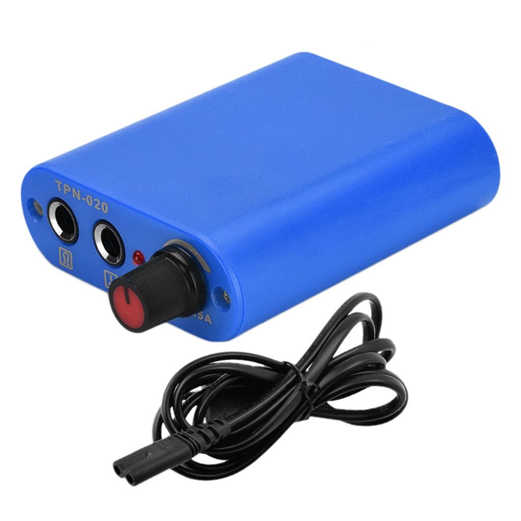 Portable Mini Tattoo Power Supply With Power Cord For Tattoo Blue
