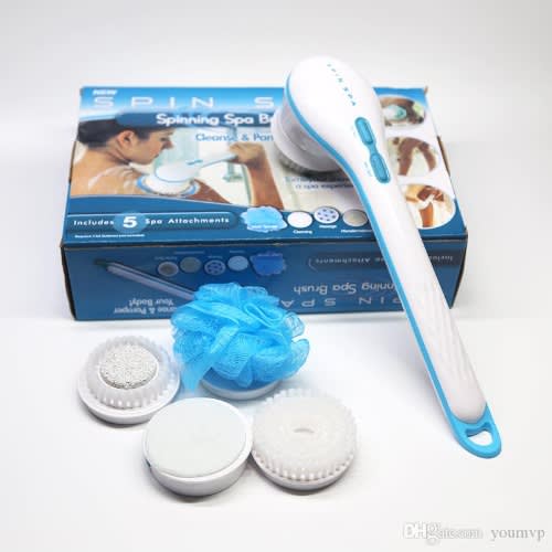 Electric Massage Shower Head Deep Clean Electric Bath Brushes Spin Spa Body Brush