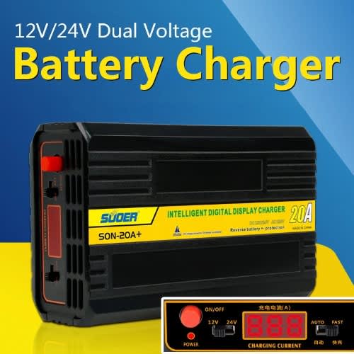 12V/24V Dual Voltage Battery Charger 20A