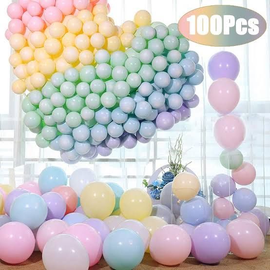 Unicorn Rainbow Pastel Balloons- High Helium Quality- 100pcs