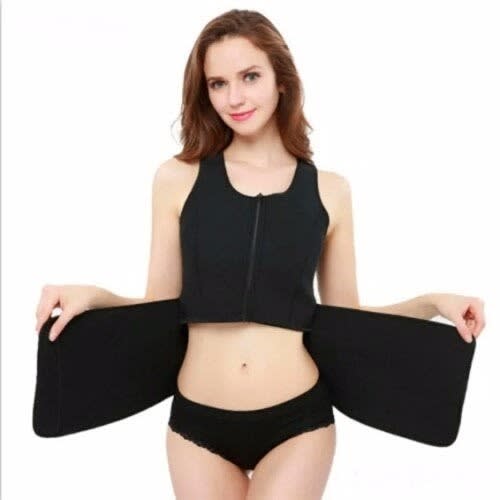 Abs Women's Hot Sweat Body Vest Shaper - Black